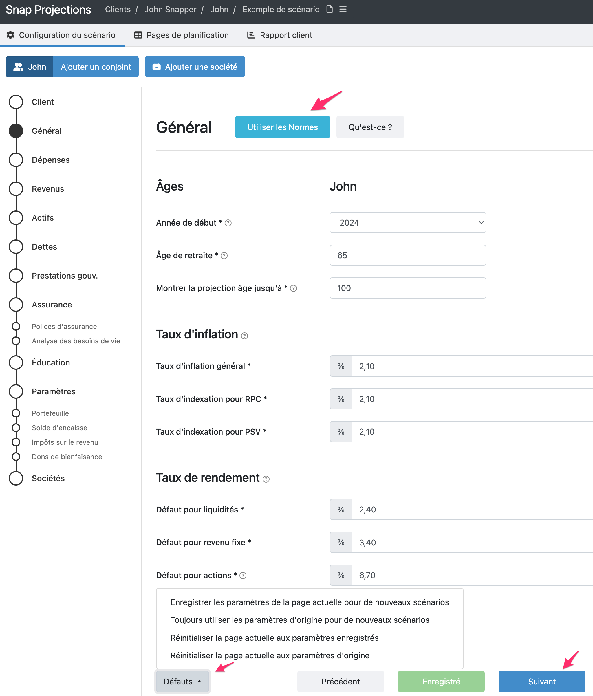 Accurate financial templates with Snap Projections.